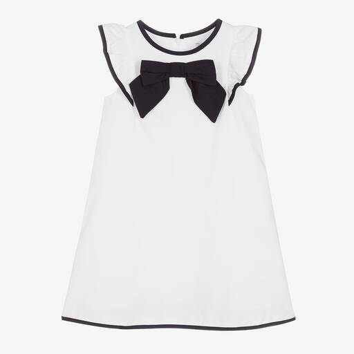 Patachou-Girls White Cotton Dress | Childrensalon Outlet