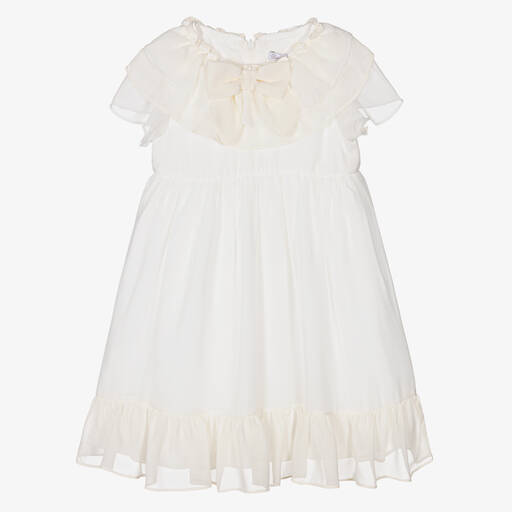 Patachou-Кремово-белое шифоновое платье | Childrensalon Outlet