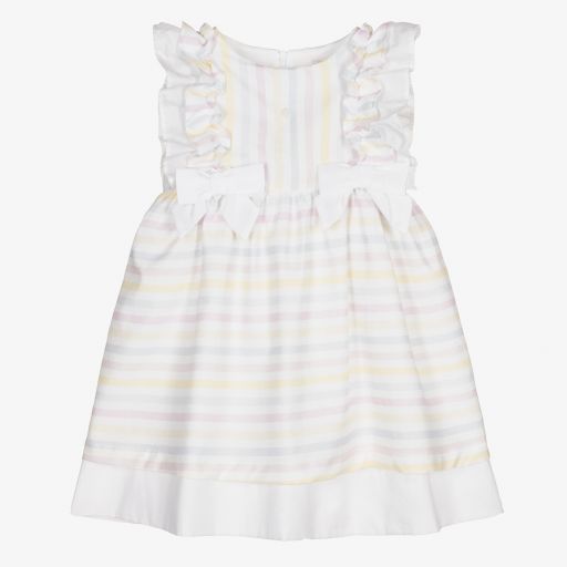 Patachou-Weißes, gestreiftes Kleid (M) | Childrensalon Outlet