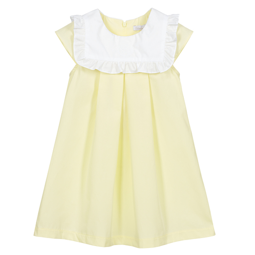 Patachou-Girls Yellow Cotton Dress | Childrensalon Outlet