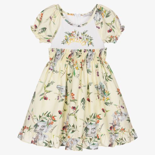 Patachou-Girls Yellow Cotton Dress | Childrensalon Outlet