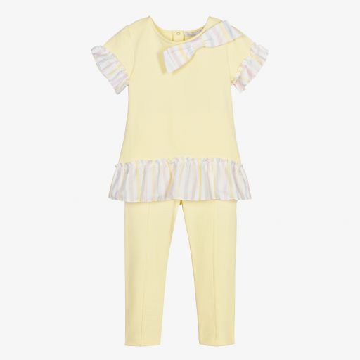 Patachou-Girls Yellow Leggings Set | Childrensalon Outlet