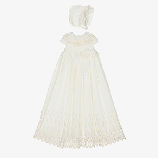 Patachou-Ivory Tulle & Chiffon Ceremony Gown Set | Childrensalon Outlet