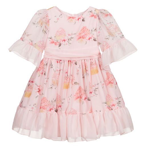 Patachou-Pink Chiffon Cupcakes Dress | Childrensalon Outlet