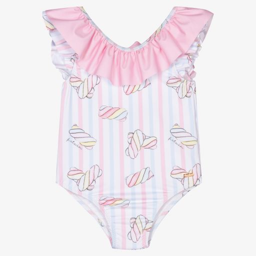 Patachou-Pink Marshmallow Swimsuit | Childrensalon Outlet