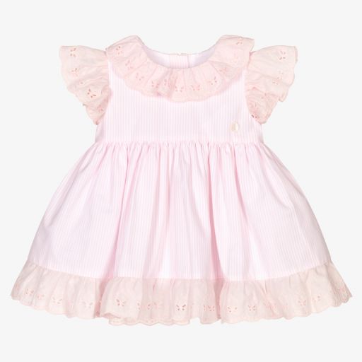 Patachou-Розовое хлопковое платье в полоску для малышей | Childrensalon Outlet
