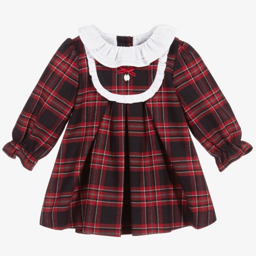 Patachou-Red & Blue Check Baby Dress  | Childrensalon Outlet