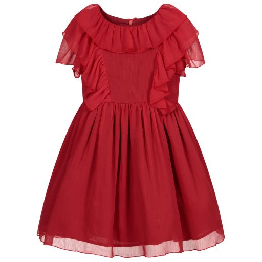 Patachou-Красное платье из шифона | Childrensalon Outlet