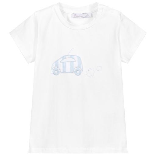 Patachou-White Cotton T-Shirt | Childrensalon Outlet