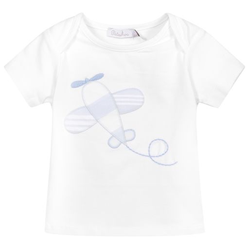 Patachou-White Cotton T-Shirt | Childrensalon Outlet