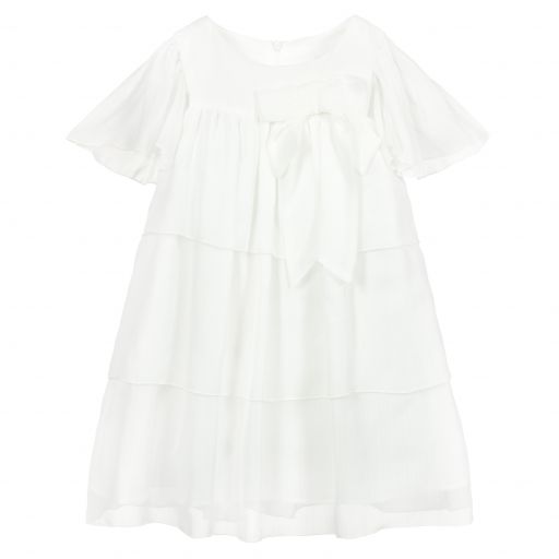 Patachou-White Layered Chiffon Dress | Childrensalon Outlet