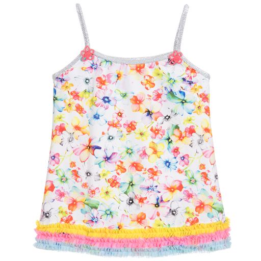 Paté de Sable-Girls Ivory Floral Beach Dress | Childrensalon Outlet
