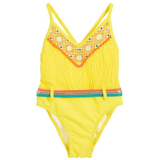 Paté de Sable-Girls Yellow Swimsuit | Childrensalon Outlet