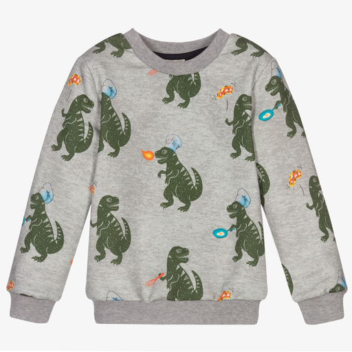 Paul Smith Junior-سويتشيرت قطن لون رمادي للأولاد | Childrensalon Outlet