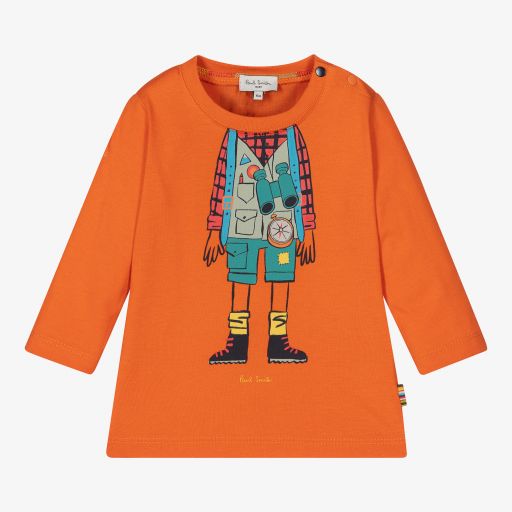 Paul Smith Junior-Boys Orange Backpacker Top | Childrensalon Outlet