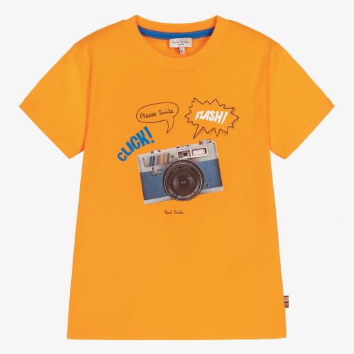 Paul Smith Junior-Oranges Baumwoll-T-Shirt (J) | Childrensalon Outlet