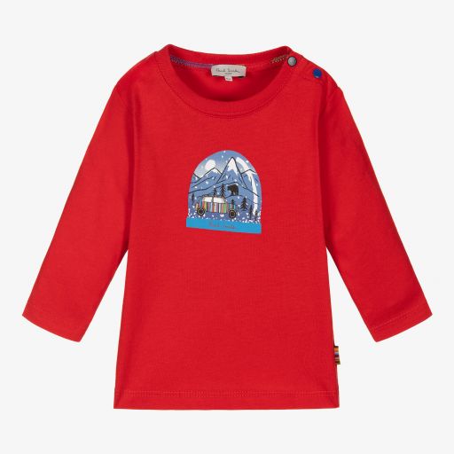 Paul Smith Junior-Boys Red Mini Cotton Top | Childrensalon Outlet