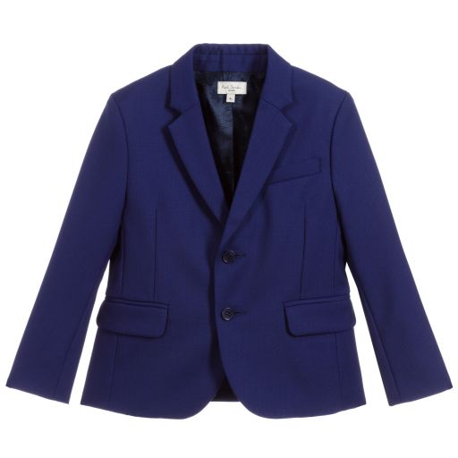 Paul Smith Junior-جاكيت صوف لون أزرق ملكي للأولاد | Childrensalon Outlet