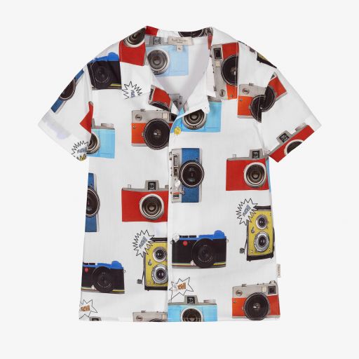 Paul Smith Junior-Chemise blanche en coton Garçon | Childrensalon Outlet