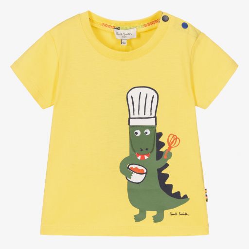 Paul Smith Junior-Boys Yellow Dino T-Shirt | Childrensalon Outlet