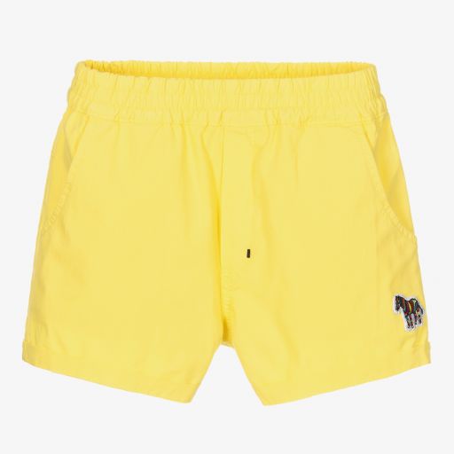 Paul Smith Junior-Boys Yellow Zebra Logo Shorts | Childrensalon Outlet