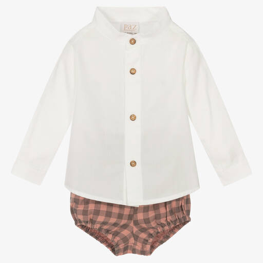 Paz Rodríguez-Рубашка и шорты в клетку для малышей | Childrensalon Outlet