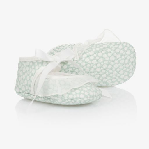 PAZ Rodríguez-Baby Girls Green Pre-Walkers | Childrensalon Outlet