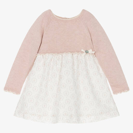 Paz Rodríguez-Baby Girls Pink Cotton Cashmere Dress | Childrensalon Outlet