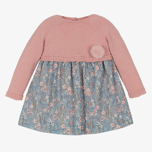 Paz Rodríguez-Baby Girls Pink Wool & Cotton Dress | Childrensalon Outlet