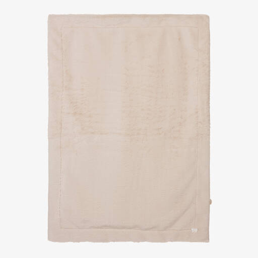 PAZ Rodríguez-Beige Faux Fur Baby Blanket (98cm) | Childrensalon Outlet