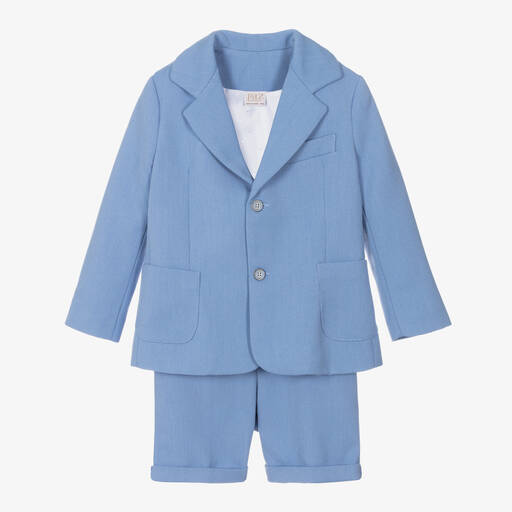 PAZ Rodríguez-Boys Blue Shorts Suit | Childrensalon Outlet
