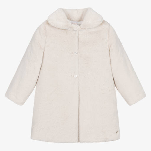 PAZ Rodríguez-Girls Beige Faux Fur Coat | Childrensalon Outlet