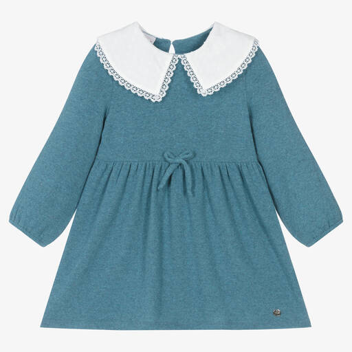 PAZ Rodríguez-Girls Blue Knitted Dress | Childrensalon Outlet