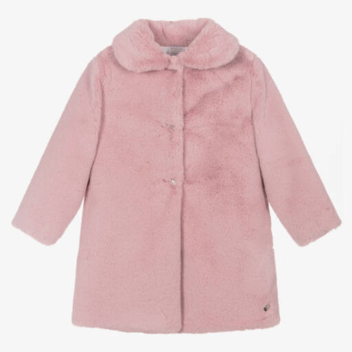 PAZ Rodríguez-Girls Blush Fluffy Long Coat | Childrensalon Outlet