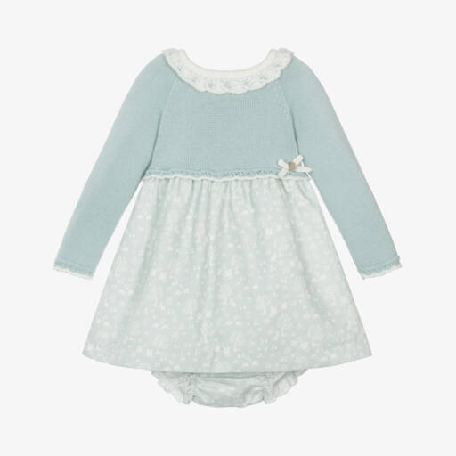 PAZ Rodríguez-Girls Chalk Green Wool Dress | Childrensalon Outlet