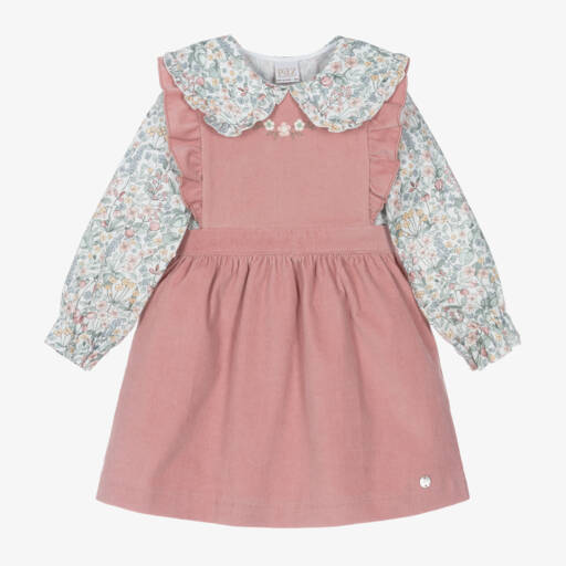 PAZ Rodríguez-Girls Floral Pink Corduroy Outfit | Childrensalon Outlet