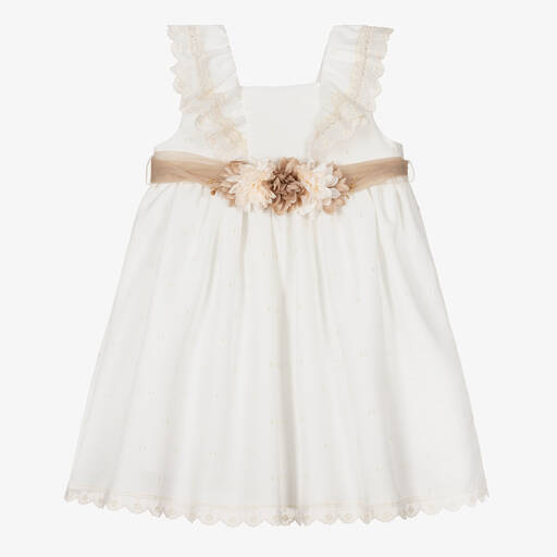 PAZ Rodríguez-Girls Ivory & Beige Dress | Childrensalon Outlet
