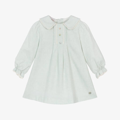 PAZ Rodríguez-Girls Pale Green Check Dress | Childrensalon Outlet