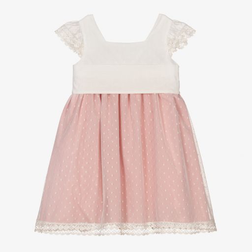 Paz Rodríguez-Kleid in Rosa und Elfenbein (M) | Childrensalon Outlet