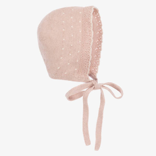 PAZ Rodríguez-Girls Soft Pink Knit Bonnet | Childrensalon Outlet