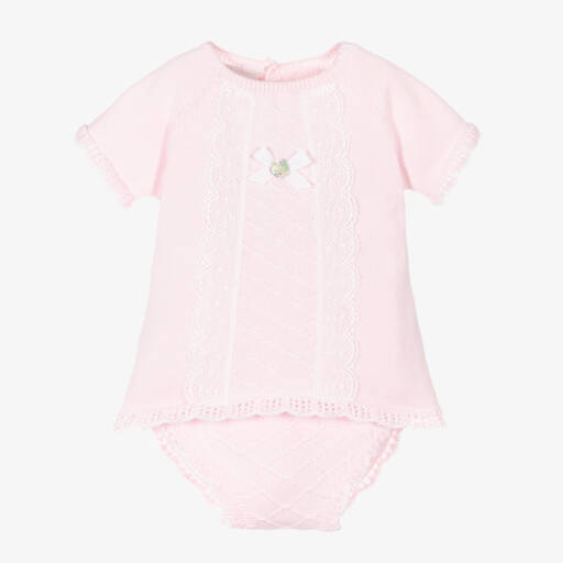 PAZ Rodríguez-Girls Soft Pink Knit Ensemble | Childrensalon Outlet