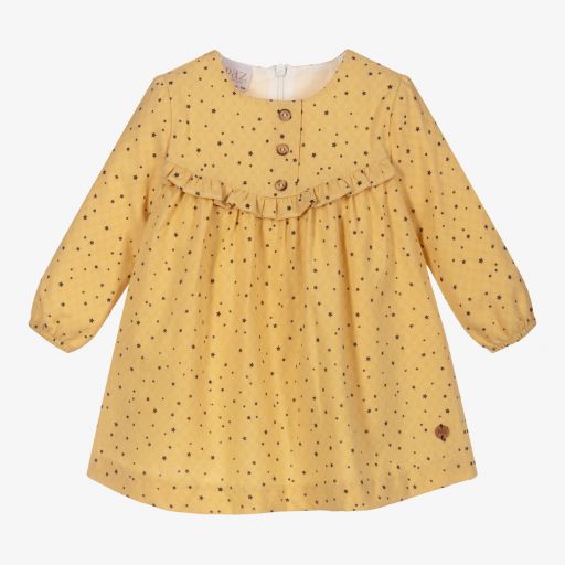 PAZ Rodríguez-فستان قطن لون أصفر | Childrensalon Outlet