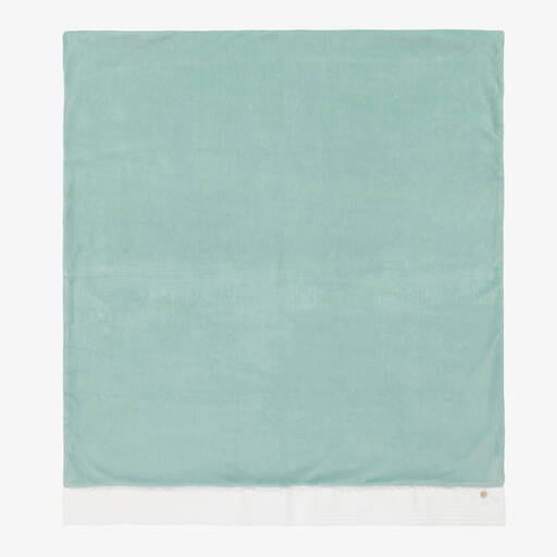 Paz Rodríguez-Green Velour Baby Blanket (85cm) | Childrensalon Outlet