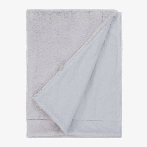 PAZ Rodríguez-Grey Faux Fur Baby Blanket (98cm) | Childrensalon Outlet