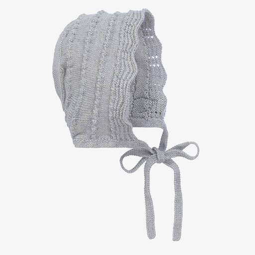 Paz Rodríguez-Bonnet gris en laine mérinos bébé | Childrensalon Outlet