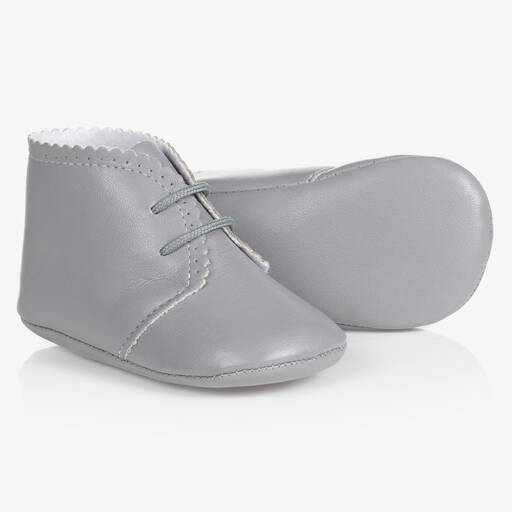 Paz Rodríguez-Grey Pre-Walker Baby Shoes | Childrensalon Outlet