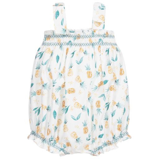 PAZ Rodríguez-Ivory Pineapple Print Shortie | Childrensalon Outlet