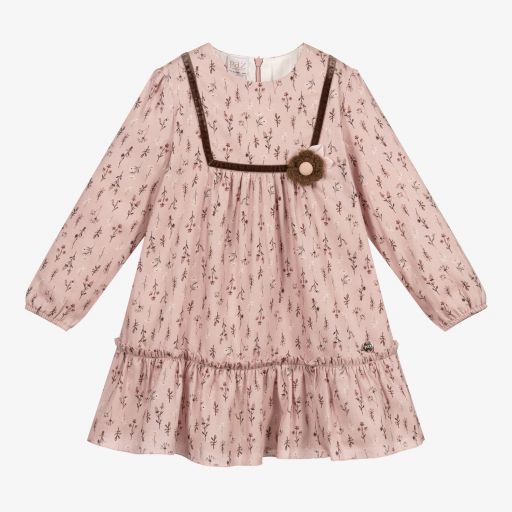 PAZ Rodríguez-Pink Floral Cotton Dress | Childrensalon Outlet