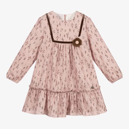 Paz Rodríguez-Pink Floral Cotton Dress | Childrensalon Outlet