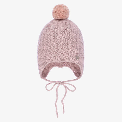 Paz Rodríguez-Pink Wool Pom-Pom Hat | Childrensalon Outlet